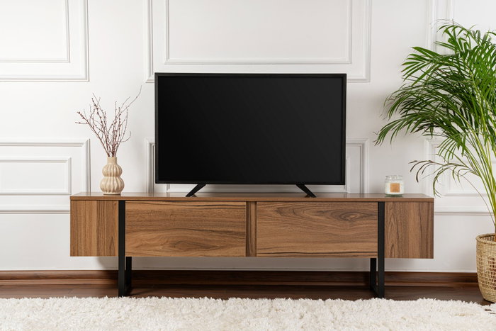 Hanah Home Soporte para TV Serenity - Nogal y Negro Hanah Home Soporte para TV Serenity - Nogal y Negro